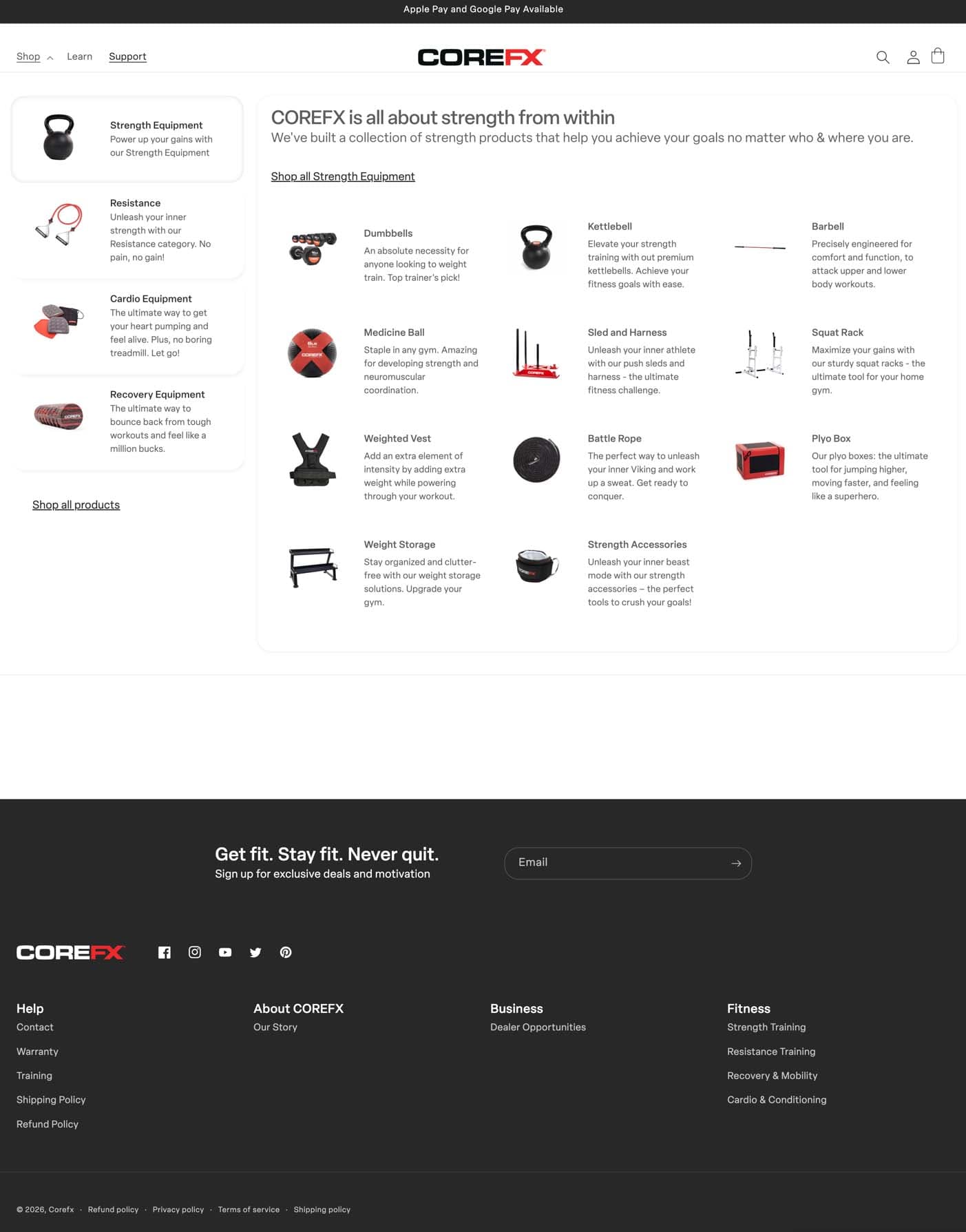 COREFX — storefront