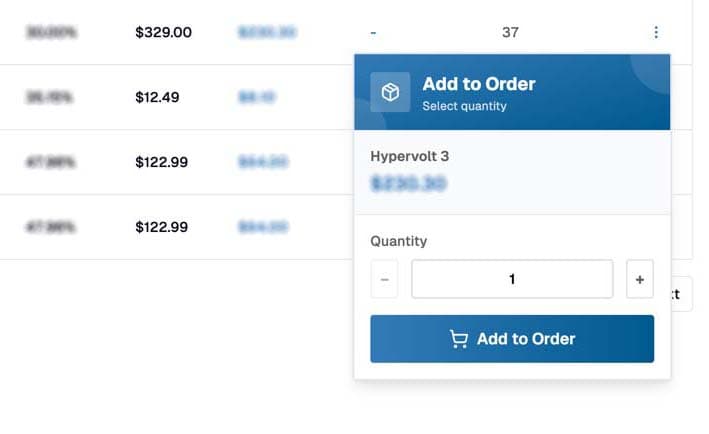 Dealer ordering portal